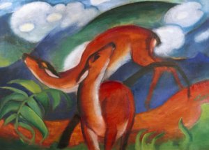 Rote Rehe II 作： Franz Marc
